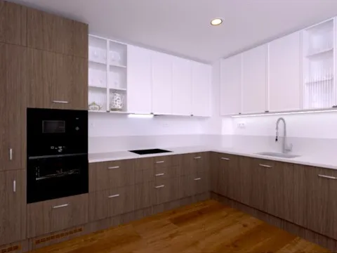 3D vizualizace návrhu kuchyně – Mishka Design