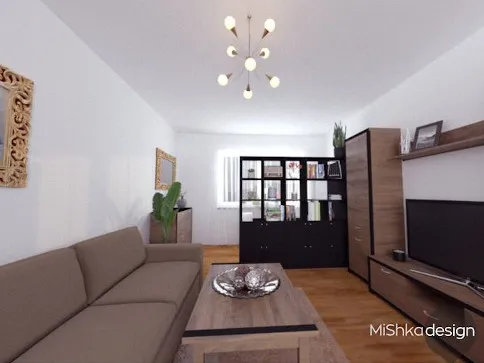 Návrh interiéru obývacího pokoje – Mishka Design